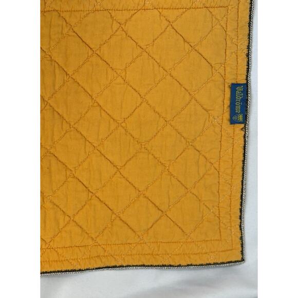 Valdrôme France Quilted Cotton Placemat Yellow Blue Provençal Print Vintage - Picture 3 of 5